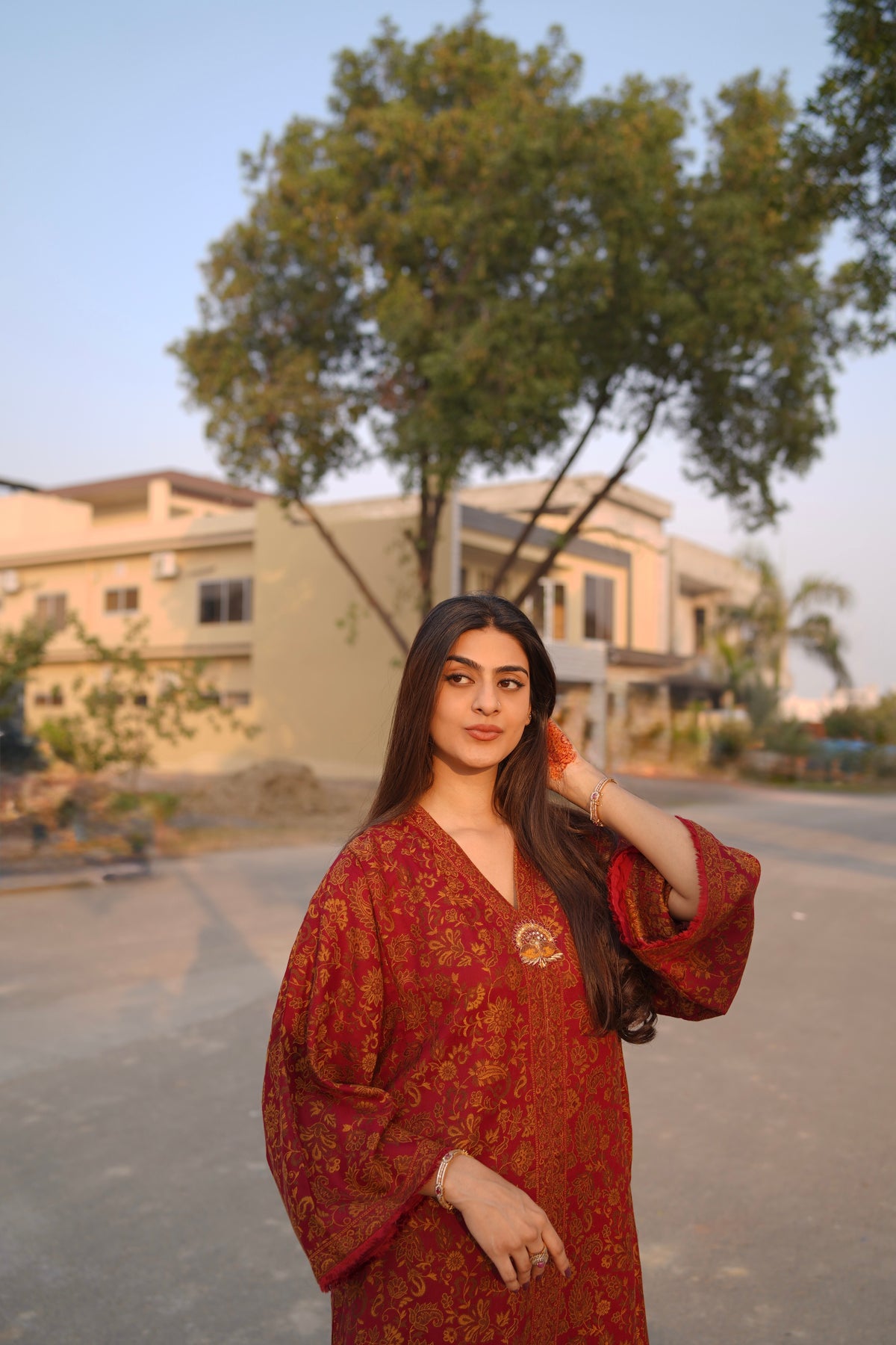 Red Sultani Kaftan